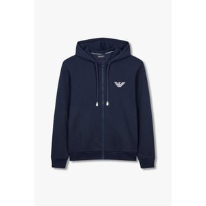 EMPORIO ARMANI 남성 이글 엠브로이더리 라운지 후드 집업 0814338002000
