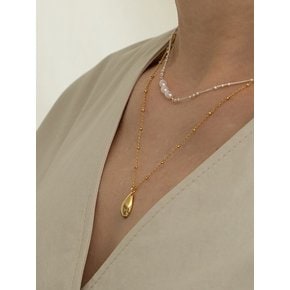 W-drop Necklace 03(Gold) 물방울골드목걸이