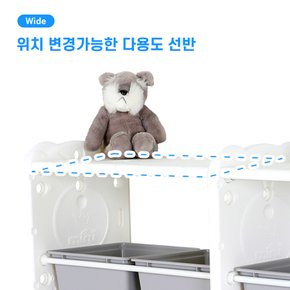 미루 야무진 4단 골든 화이트 장난감정리함 국내제작 레고박스 DIY 수납함