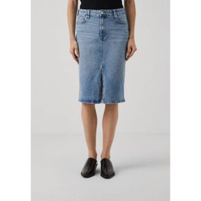 4587596 GAP MIDI SKIRT - Denim skirt light blue denim