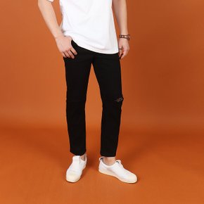 WKR110 남자 빅사이즈 무릎 칼구제 남여공용 블랙진
