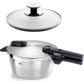 일본 휘슬러 프라이팬 Fissler Pressure Cooker VitaQuick Premium 1.3 gal 3.5 L Glass Lid 8.7