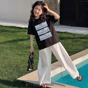 베비포 주니어 여아 반팔티 초등 빅 레터링 캐주얼 여름티 XT5