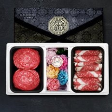마이다이닝 [냉동/냉장] 횡성 한우 1등급 불고기 차돌 플라워 한우선물세트 800g 가정의달 어버이날 카네이션 한우세트