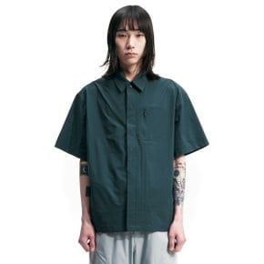 ZIPPER POCKET HALF SHIRT (GREEN)