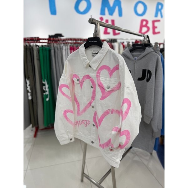 [여주점] 하트페인팅데님자켓,JEZZ61811