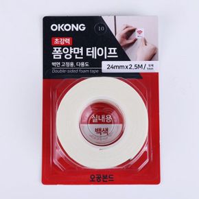 양면테이프 테이프 오공 초강력 폼 PE폼 24mmx2.5M X ( 3매입 )