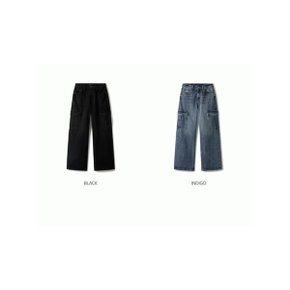 여성용 카고 데님 팬츠  Cargo Denim Pants  F  WHTJE4T31F_P369217430