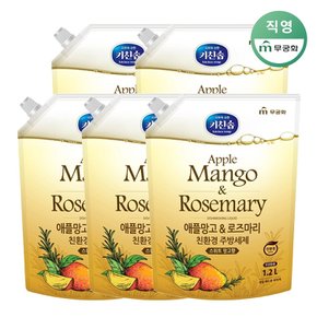 [키친솝] 애플망고앤로즈마리 주방세제 1.2L x 5개