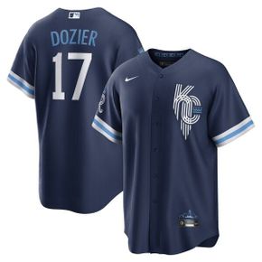 [해외] 1065038 나이키 MLB Hunter Dozier 캔자스시티 로열스 시티 커넥트 플레이어 저지 네이비