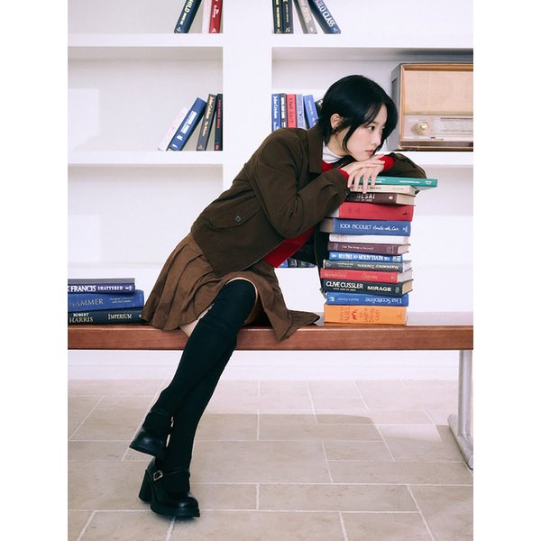 인조 스웨이드 플리츠스커트  브라운 (BF5827C92D)