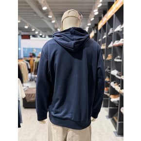 [여주점] 남여공용 로고 그래픽 루프백 후드티 네이비 A6BUA433