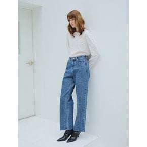 LINE DENIM PANTS / BLUE