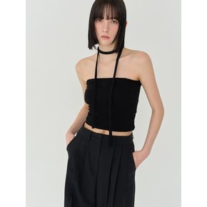 LOGO STRAP TUBE TOP (BLACK)