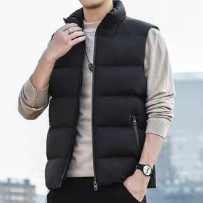 베이직 패딩 조끼 기본핏 하이넥 겨울 스포티 데일리