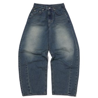 꼼파뇨 (CPGN) 우먼 와이드 다트 데님 팬츠 인디고블루