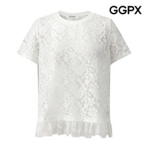 노카라 레이스 러플 블라우스 (GQ5SH042F)