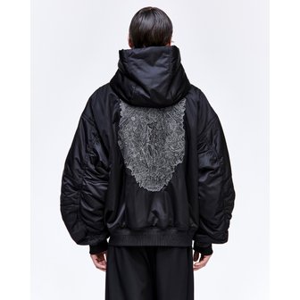 송지오 [파주점] 아트워크 자수 코쿤 점퍼 SH2JP910BK