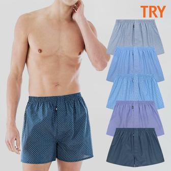 TRY 남성 쾌적하루 트렁크 5종 세트 빅사이즈(95-130)