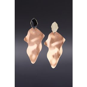 Flowing Metal Dramatique Earrings - Rosegold [Option-Earclip 귀찌]