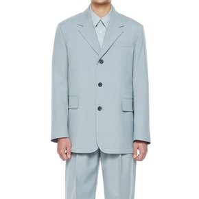 남성 페이드 민트 울 블렌드 3버튼 셋업 자켓