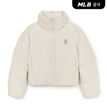 MLB [코리아공식] 여성 크롭 커브 패딩 BOS (D.Cream)