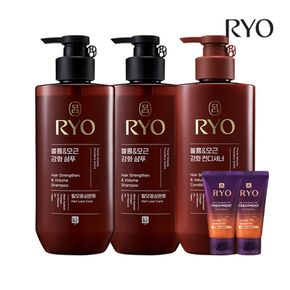 려 흑운 볼륨 모근강화 샴푸 480ml 2개+컨디셔너 480ml 1개+트리트먼트 50ml 2개..[34279856]