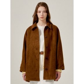 Suede half coat (Brown)