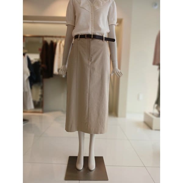 [여주점] 씨씨콜렉트 벨티드H라인코튼스커트 E261msd103