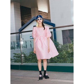 DAISY VOLUME PUFF MIDI DRESS