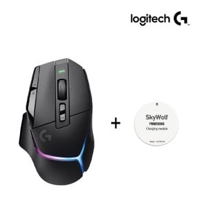 로지텍 G502 X PLUS 무선 게이밍 마우스 블랙 + 스카이울프 파워링 화이트