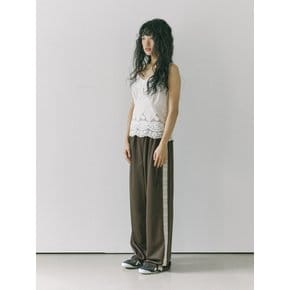 Air mesh track pants / Brown