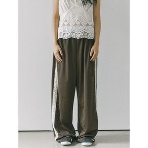 Air mesh track pants / Brown