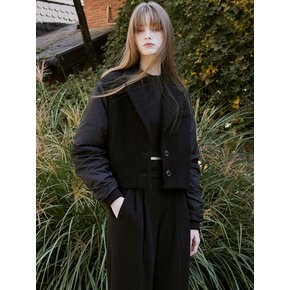 Volume sleeve crop jacket coat