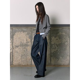 구호 플러스 Signature Semi Wide Denim Pants  Navy (KE6121M56R)