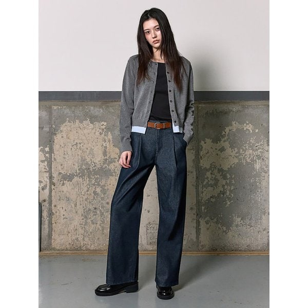 Signature Semi Wide Denim Pants  Navy (KE6121M56R)