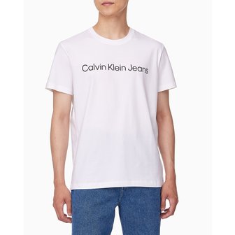 Calvin Klein Jeans 남성 레귤러핏 인스티튜셔널 로고 반팔 티셔츠(J326954)