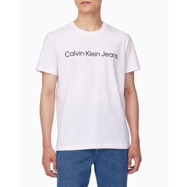 Calvin Klein Jeans 남성 레귤러핏 인스티튜셔널 로고 반팔 티셔츠(J326954)