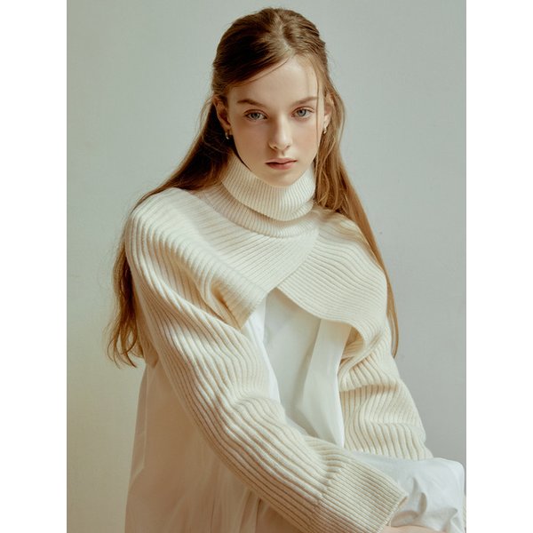 [리퍼브] Bolero turtleneck knit (ivory)