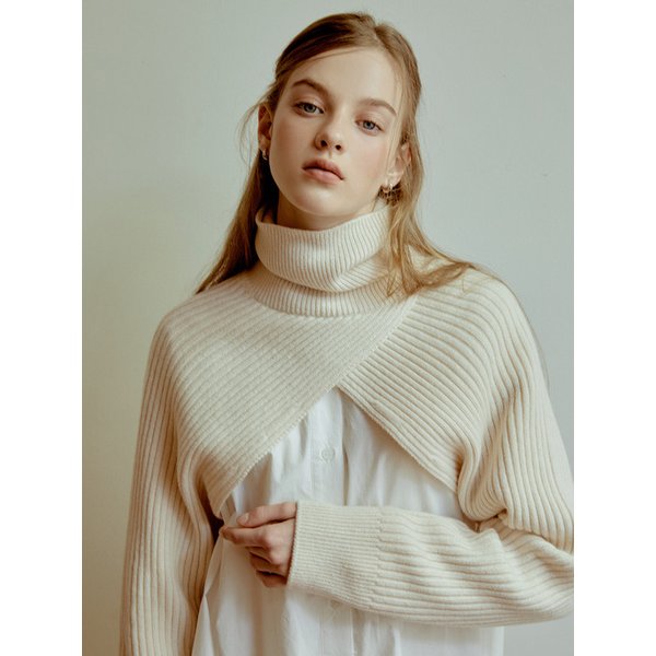 [리퍼브] Bolero turtleneck knit (ivory)