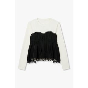[보브]  셔링 패치 티셔츠 7115440903R