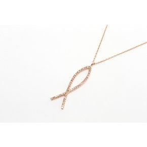 Sparkling line fish necklace