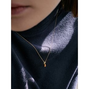 14k pear spessartite garnet pendant necklace