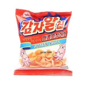 감자알칩 매콤오징어맛 24g 1박스 40개입 감자알칩 매콤오징어맛감자알칩