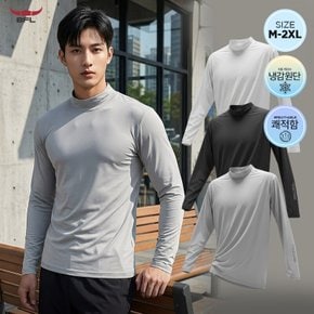 BFL 사계절 남녀공용 아이스쿨원단 반목폴라 레이어드 긴팔티셔츠 골프이너티 S2FPTS-127