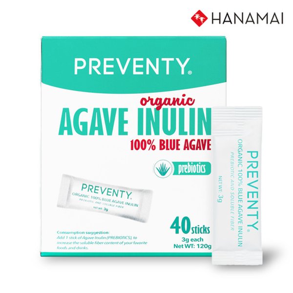 아가베 이눌린 100% 유기농 프리바이오틱스(40포)_순수 멕시코산 자연유래 유산균 / 비건인증