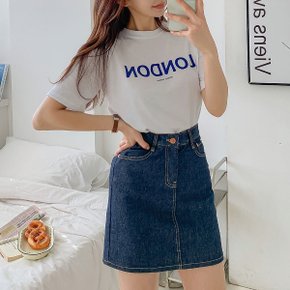 여자 필기체 수학여행코디 SS 반소매 콘트라스트 흰티 티셔츠