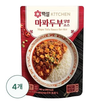 CJ제일제당 백설 덮밥소스 마파두부덮밥소스 180G x 4개