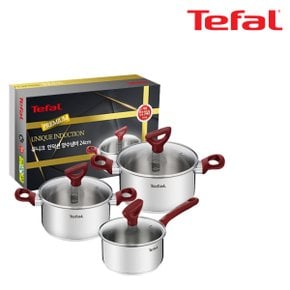 [Tefal] 테팔 유니크 인덕션 프리미엄 냄비(편수16+양수20+24)