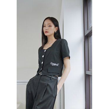 에고이스트 스퀘어넥 하프 슬리브 썸머 숏 자켓 (ER2TJ501)